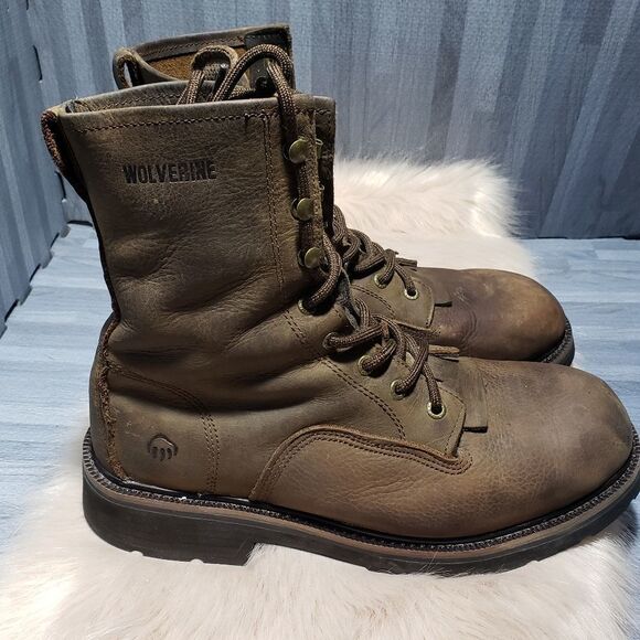 Wolverine Brown Leather Boots - Picture 1 of 6